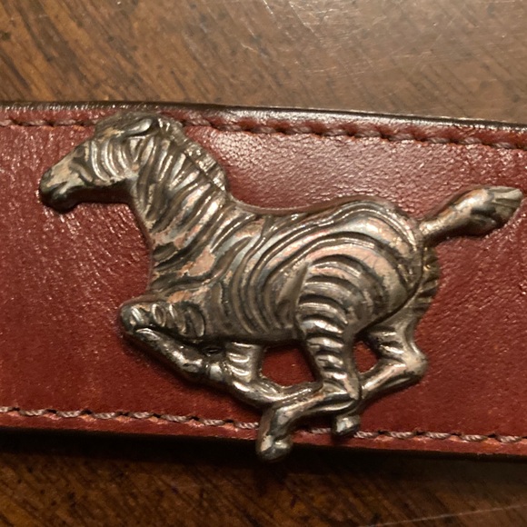 Honest by Brighton VINTAGE (1992)  “Endangered Species” Brown Leather Belt. - Picture 10 of 16